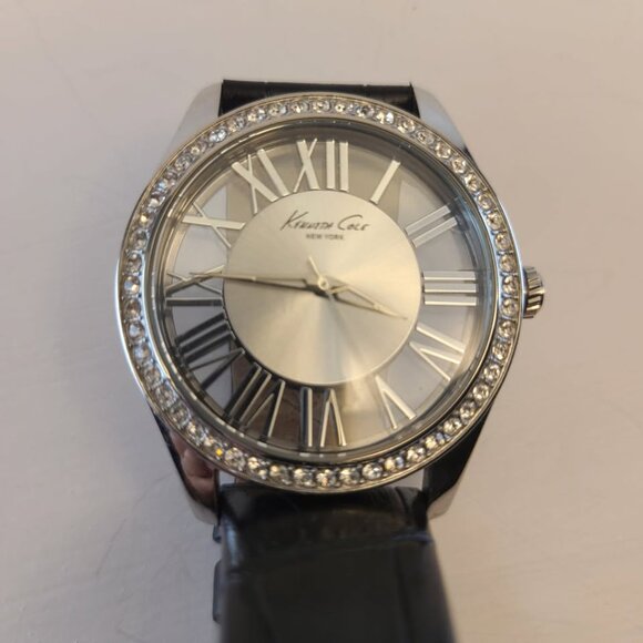 Kenneth Cole KC4851 Ladies Sparkling Crystal Bezel Transparent Watch KC10008034 - Picture 5 of 8